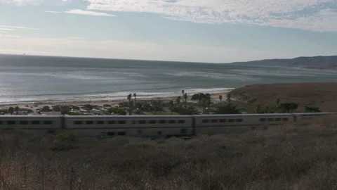 Train at Jamala Beach Stock Footage 144499777