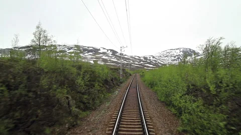Train journey in Norway 스톡 동영상 51373032