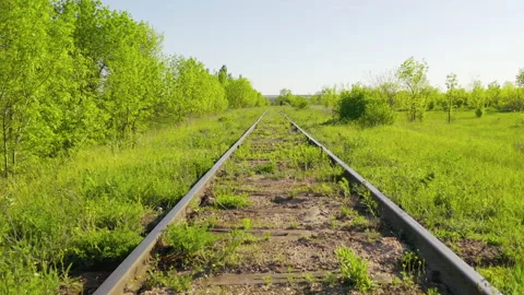 Train journey point of view. and takeoff to top shot. Stock Footage 132064443