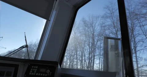 Train journey point of view from driver's view. Train Perspective Video stock 222963094