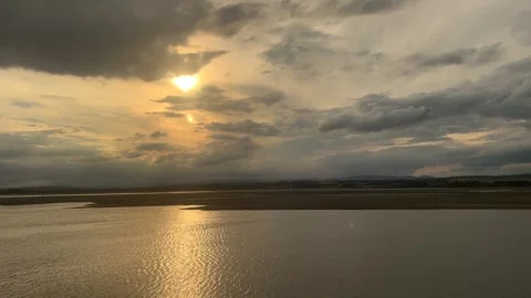 Train Journey - sunset over Water Stock Footage 284451077