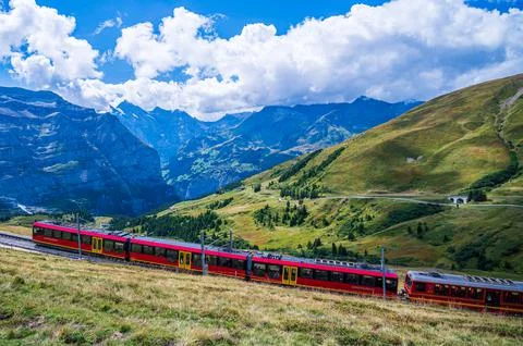 Train to Jungfraujoch Stock Photos