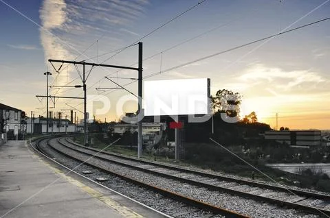 Train Lanes Mockup PSD Template