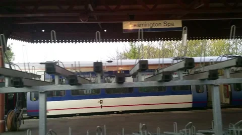 Train Leaves The Station Video stock 57355140