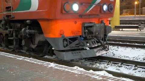 The train leaves the station Stock Footage 104803668