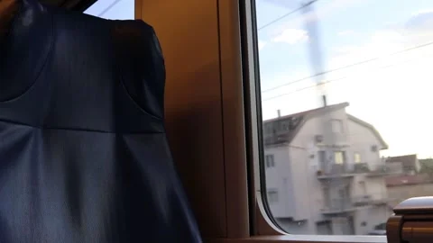 The train leaves the tunnel.  Stock Footage 171659456
