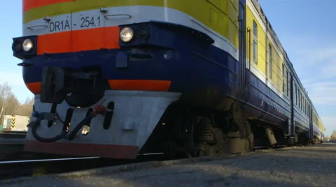 Train Leaving Stock Footage 49643515