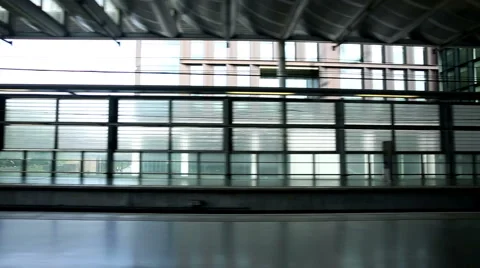 Train leaving the platform 스톡 동영상 50053678