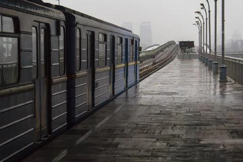 The train is leaving the platform Stock Photos