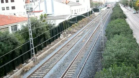 Train leaving the station 스톡 동영상 20488103