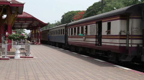 Train leaving the station Stock Footage 36561381