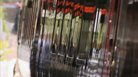 Train Leaving the Station Stock-Footage 37621075