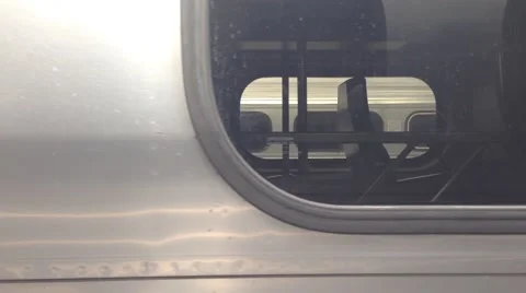 Train leaving station Stock Footage 43384988