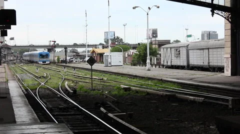 Train leaving the station Stock Footage 46202024