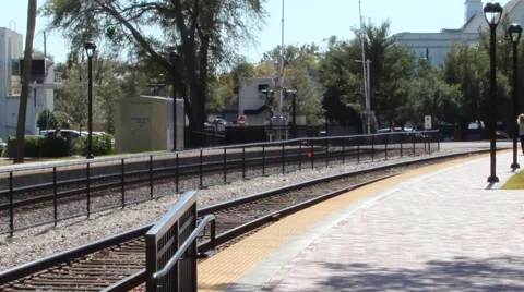 Train leaving the station Stock Footage 46888972