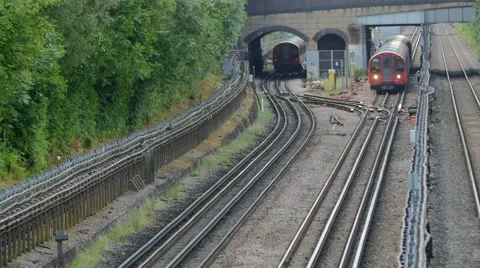 Train leaving the station Stock Footage 51507330