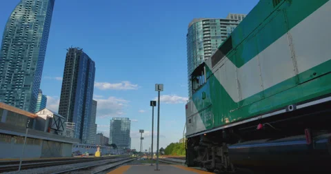 Train leaving station Video stock 65563654