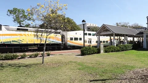 Train leaving station Video stock 236586433