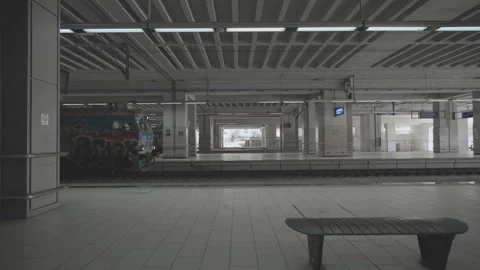 Train leaving the station Vídeos de archivo 250496928