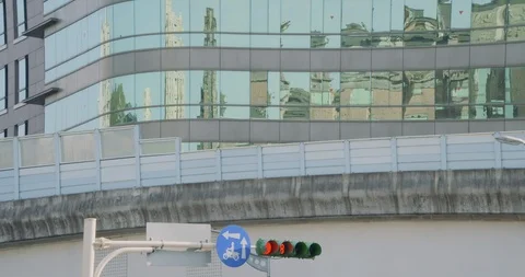 Train is leaving the station when shooting inside the train Stock Footage 101958436