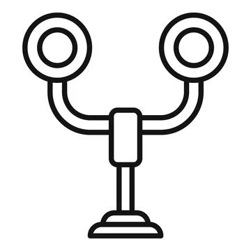 Train lights icon outline vector. Railway platform Stock Illustration