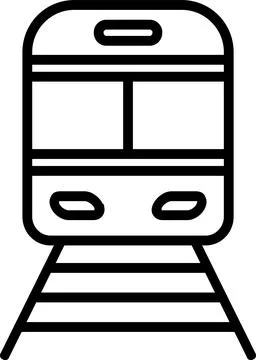 Train Line Icon Design Stock Illustration