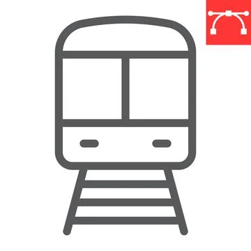 Train line icon Stock Illustration