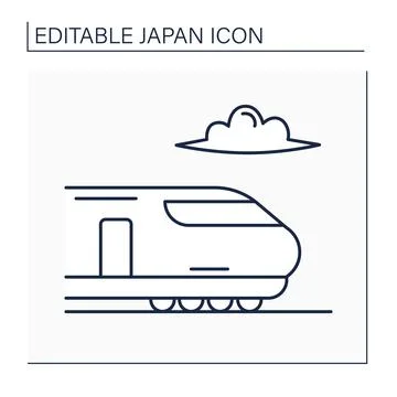 Train line icon Stock Illustration