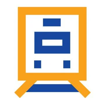 Train Line Icon. Railway Stock Illustration