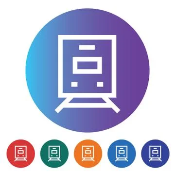 Train Line Icon. Railway Illustrazione stock