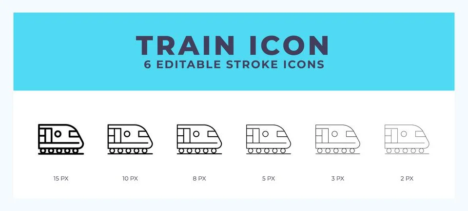 Train line icon vector illustration in trendy style. Stock Illustration