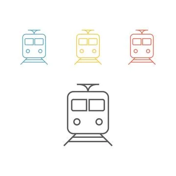 Train line icon. Vector illustration Illustrazione stock