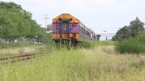 The train line runs Stock Footage 51826036