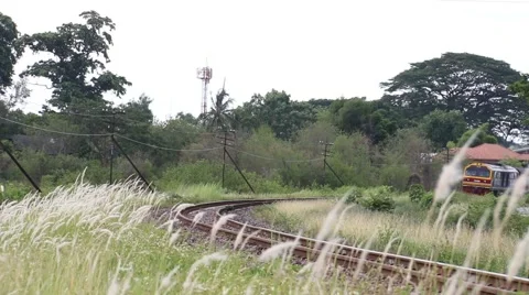 The train line runs Stock Footage 51826592