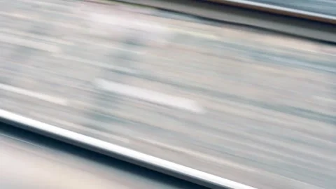 Train Lines Tracks in Motion. Real Time Video. Stock Footage 248778730
