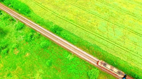 Train on local railroad. Stock Footage 63766911