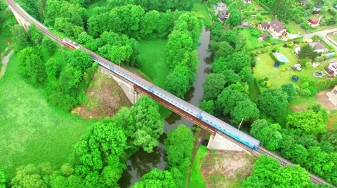 Train on local railroad. Stock Footage 63767067