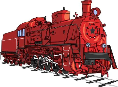 Train locomotive vector. Stock Illustration