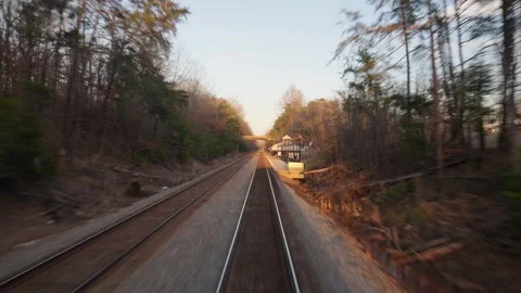 Train Locomotive View Stock Footage 308824527