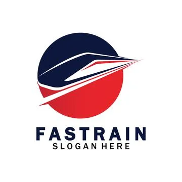 Train logo vector illustration design.fast train logo.High speed train illust Stock Illustration