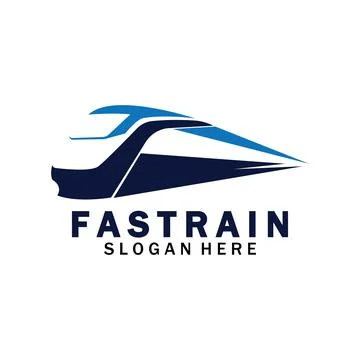Train logo vector illustration design.fast train logo.High speed train illust Stock Illustration