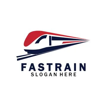 Train logo vector illustration design.fast train logo.High speed train illust Stock Illustration