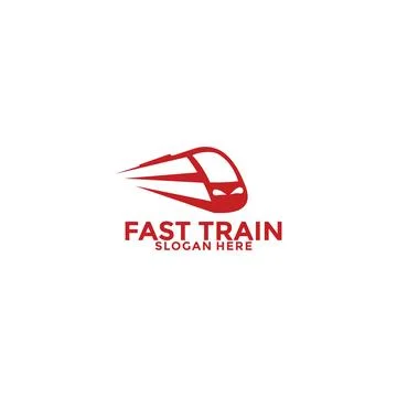 Train logo vector illustration design.fast train logo.High speed train logo.. Stock Illustration