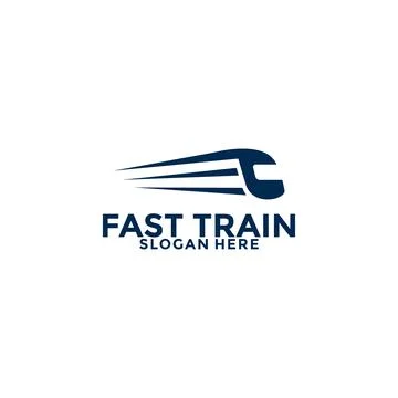 Train logo vector illustration design.fast train logo.High speed train logo.. Stock Illustration