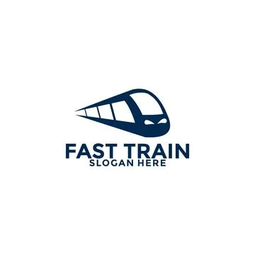 Train logo vector illustration design.fast train logo.High speed train logo.. Stock Illustration
