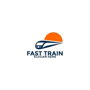 Train logo vector illustration design.fast train logo.High speed train logo.. Stock Illustration
