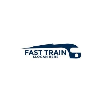 Train logo vector illustration design.fast train logo.High speed train logo.. Stock Illustration