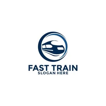 Train logo vector illustration design.fast train logo.High speed train logo.. Stock Illustration