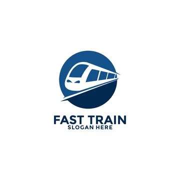 Train logo vector illustration design.fast train logo.High speed train logo.. Stock Illustration