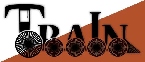 Train Logo On White And Orange Stock Illustration
